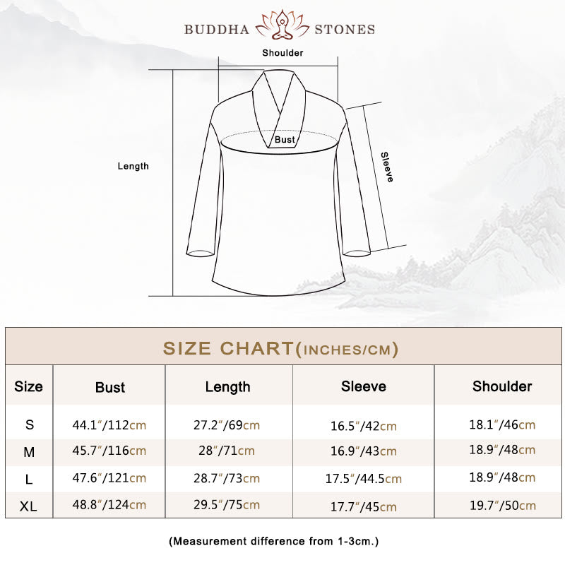 Buddha Stones 2点 Vネック 七分袖 シャツ トップ パンツ 瞑想 禅 太極拳 コットン リネン 衣類 レディース セット - image 3
