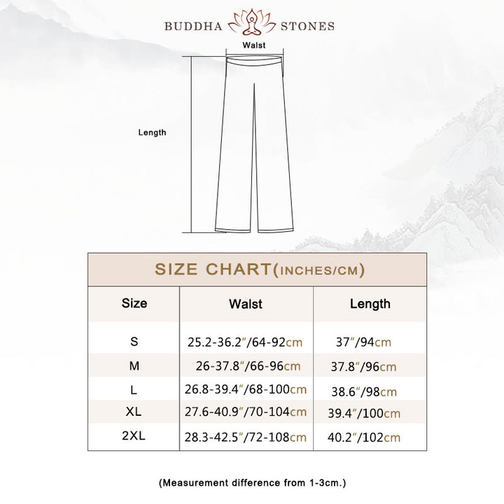 Buddha Stones 2点セット 半袖シャツ トップパンツ 瞑想 禅 太極拳 コットンリネン 衣類 レディース セット - image 4