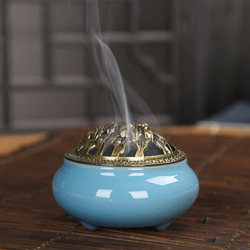 Buddha Stonesカラフル 陶器 香炉