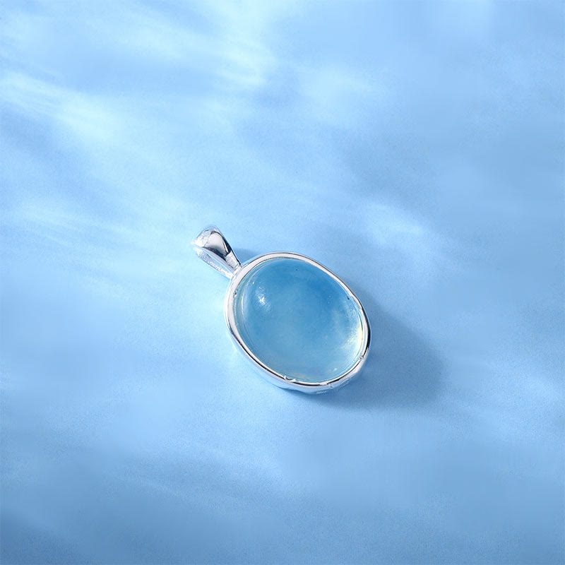 Buddha Stones925スターリングシルバー アクアマリンヒーリング鎖骨チェーンネックレスペンダント - image 11