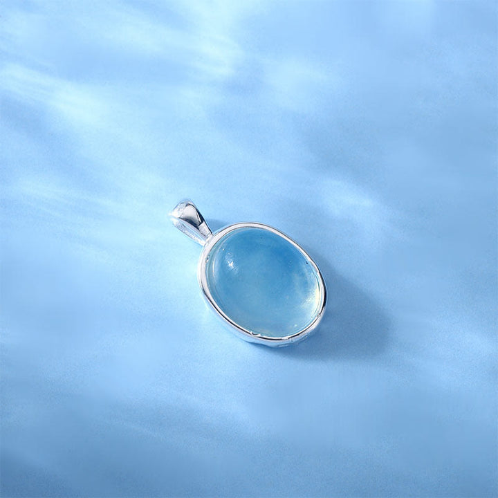 Buddha Stones925スターリングシルバー アクアマリンヒーリング鎖骨チェーンネックレスペンダント - image 11
