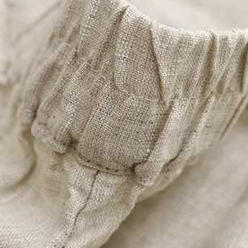 Buddha Stones夏 カジュアル 無地 ジッパーボタン アクリルファイバー カエルボタン レディース ショートパンツ ポケット付き - image 15