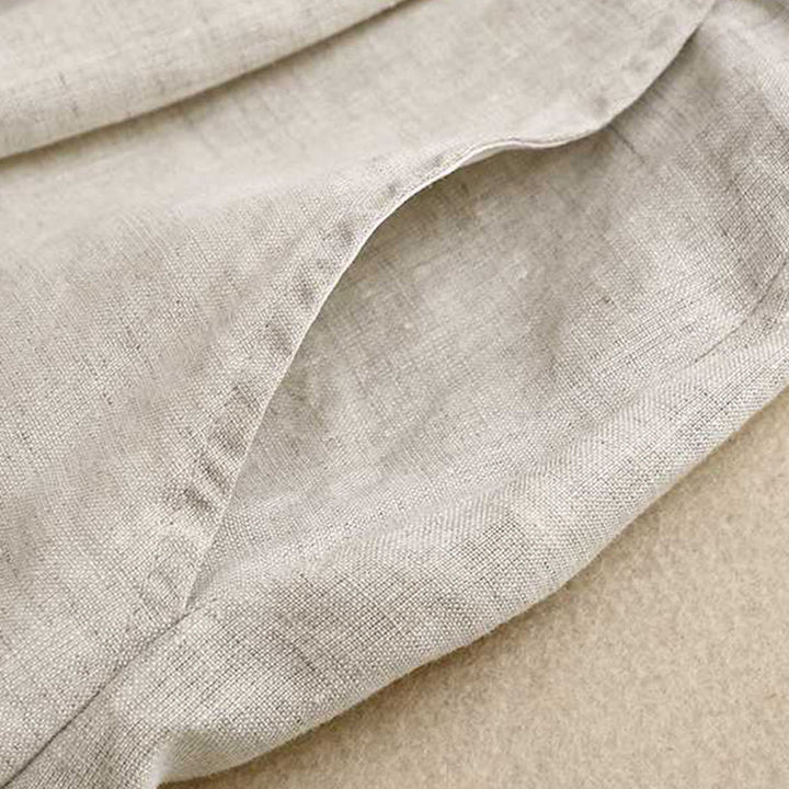 Buddha Stones夏 カジュアル 無地 ジッパーボタン アクリルファイバー カエルボタン レディース ショートパンツ ポケット付き - image 20