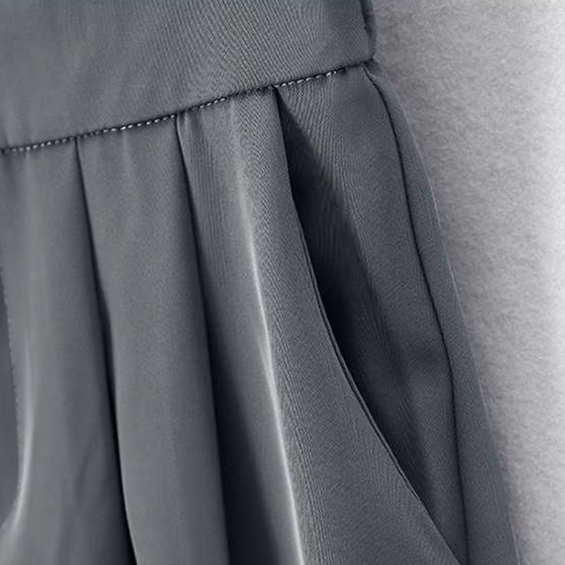 Buddha Stones夏 カジュアル ジッパーボタン ゆったり 無地 コットンリネン レディース ショートパンツ ポケット付き - image 4