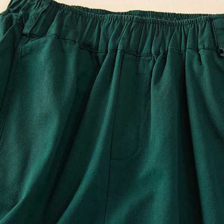 Buddha Stones夏 カジュアル ゆったり 無地 コットン レディース ショートパンツ ポケット付き - image 9