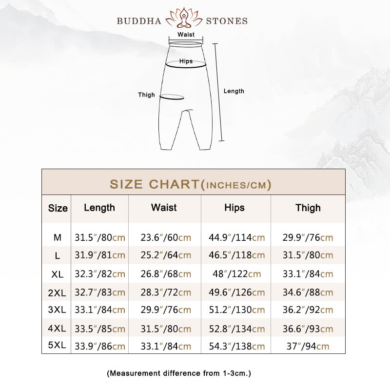 Buddha Stonesエレファント ブラウン ブラック プリント コットン メンズ ロング クロップド ハーレムパンツ ポケット付き - image 10