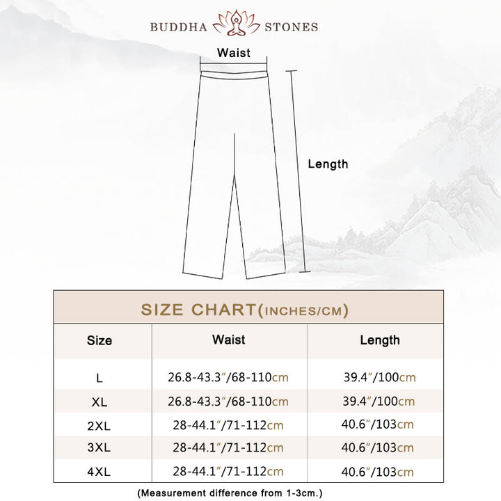 Buddha Stones 2点セット 無地 唐装 メンズ フロッグボタン 長袖 シャツ パンツ セット
