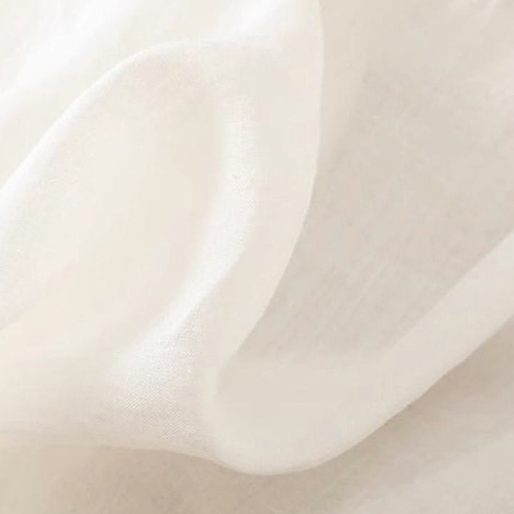 Buddha Stonesカジュアル 花 葉 刺繍 レディース クルーネックデザイン 七分袖 コットンリネン Tシャツ - image 7