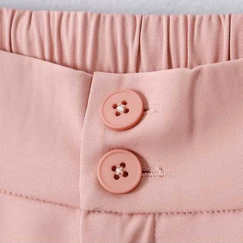 Buddha Stones夏 カジュアル ジッパーボタン ゆったり 無地 コットンリネン レディース ショートパンツ ポケット付き