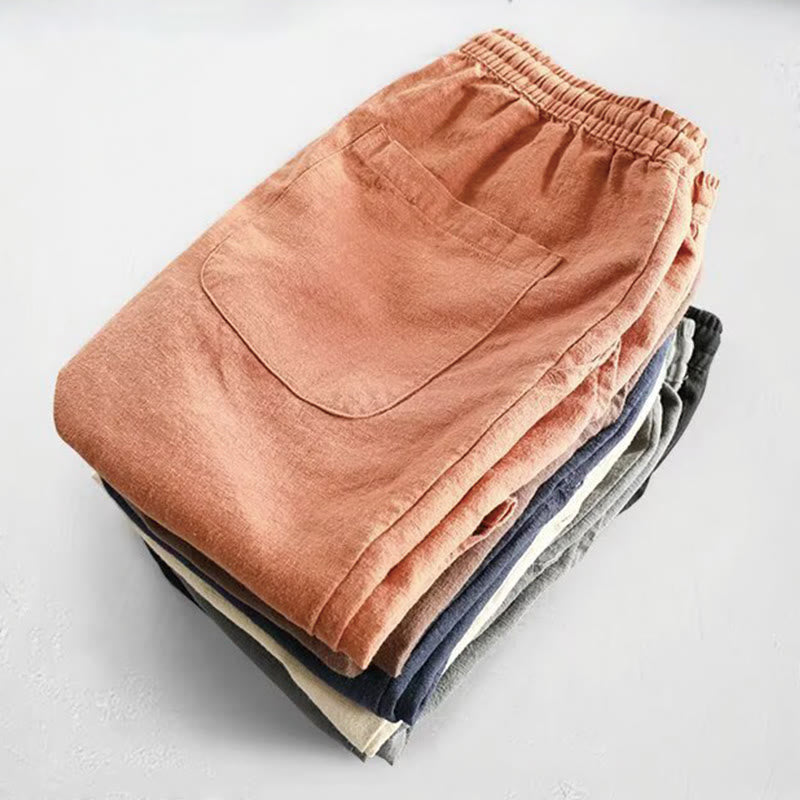 Buddha Stonesドローストリング 伸縮性ウエスト コットン メンズ ショートパンツ ポケット付き - image 21
