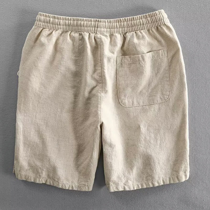 Buddha Stonesドローストリング 伸縮性ウエスト コットン メンズ ショートパンツ ポケット付き - image 15