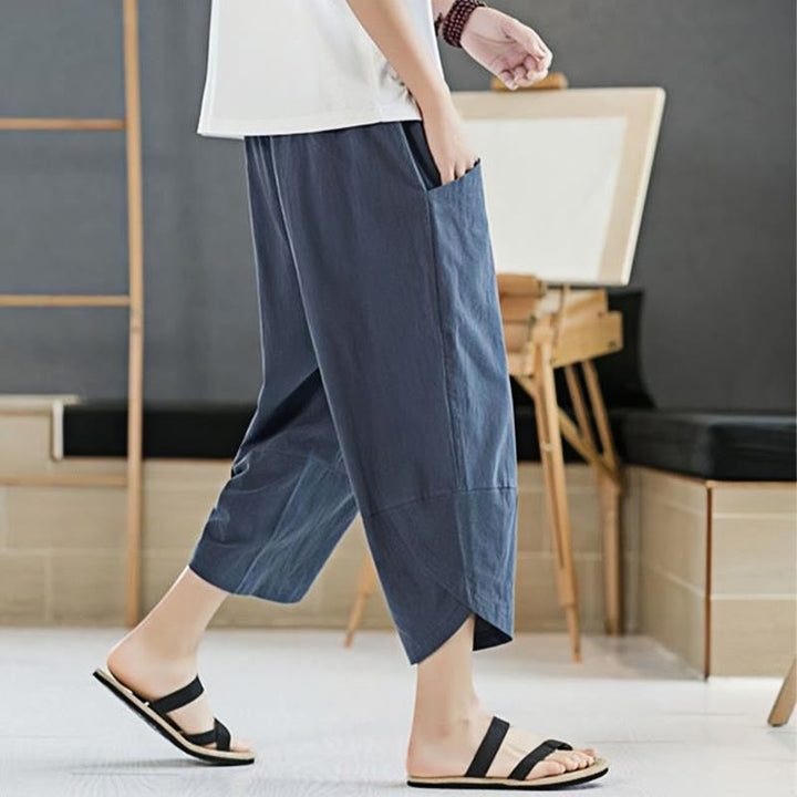 Buddha Stonesメンズ 夏用 無地 7-8丈 ドローストリングパンツ ポケット付き - image 24