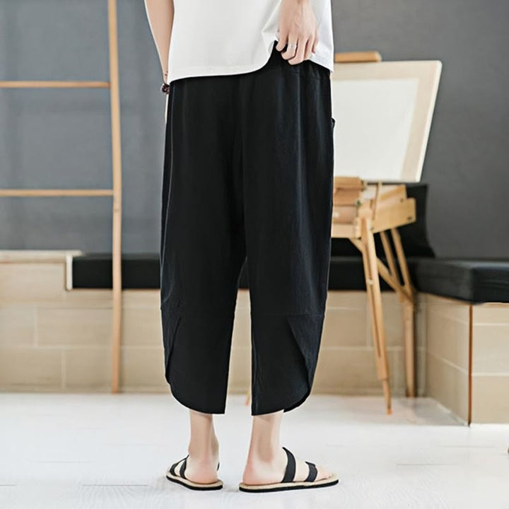 Buddha Stonesメンズ 夏用 無地 7-8丈 ドローストリングパンツ ポケット付き - image 8