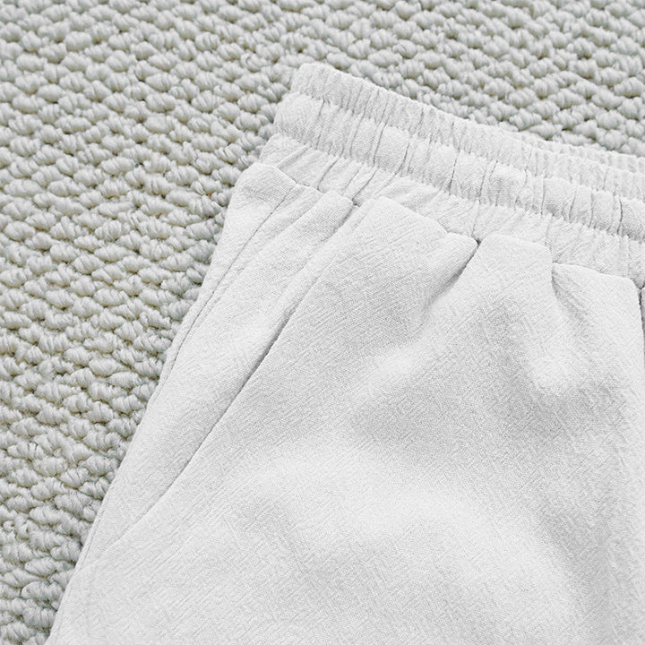 Buddha Stones夏 無地 つなぎ デザイン コットン リネン レディース パンツ ポケット付き - image 4