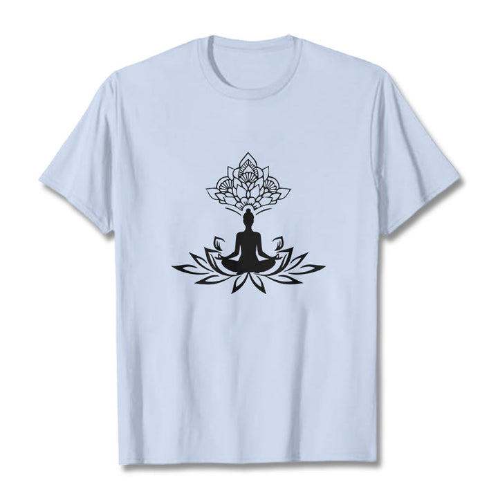Buddha Stones、蓮の花、瞑想、仏陀のTシャツ - ライトシアン - 2XL - image 19
