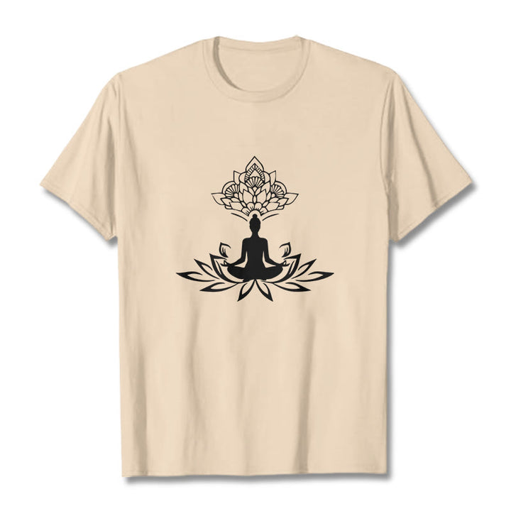 Buddha Stones、蓮の花、瞑想、仏陀のTシャツ - ビスク - 2XL - image 9