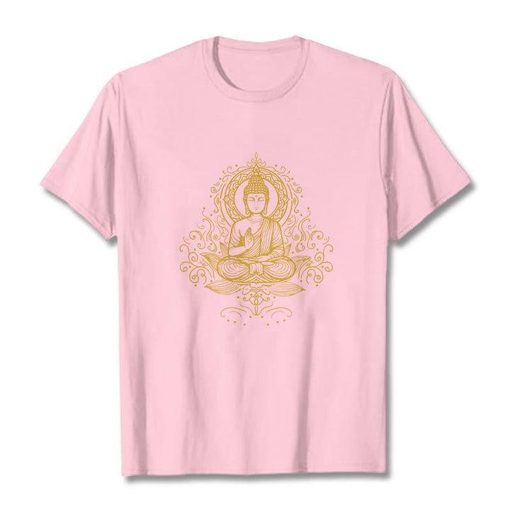 Buddha Stones、蓮の花、つる、瞑想、仏陀のTシャツ - ライトピンク - 2XL - image 12