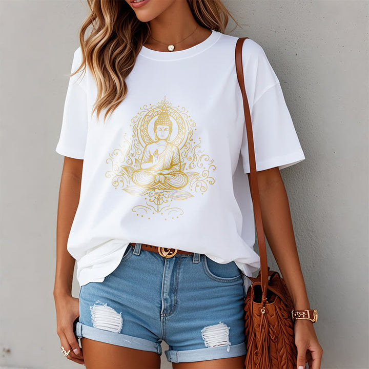 Buddha Stones、蓮の花、つる、瞑想、仏陀のTシャツ - image 9