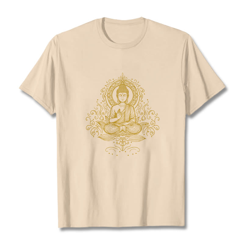 Buddha Stones、蓮の花、つる、瞑想、仏陀のTシャツ - ビスク - 2XL - image 11