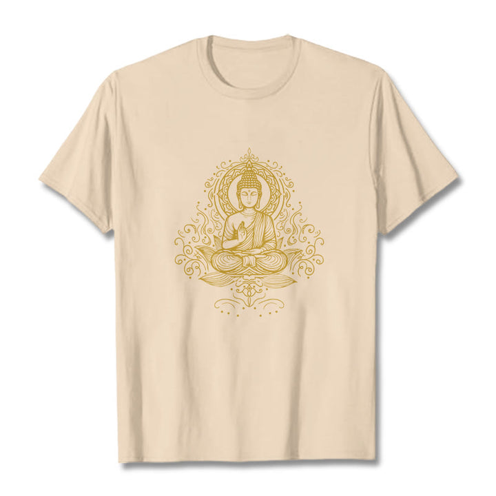 Buddha Stones、蓮の花、つる、瞑想、仏陀のTシャツ - ビスク - 2XL - image 11