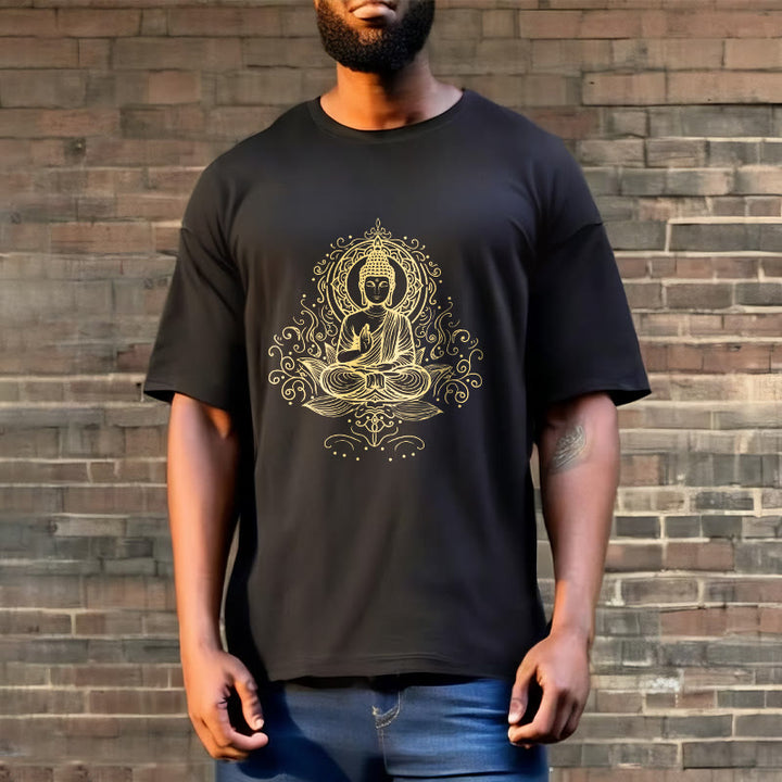 Buddha Stones、蓮の花、つる、瞑想、仏陀のTシャツ - image 5