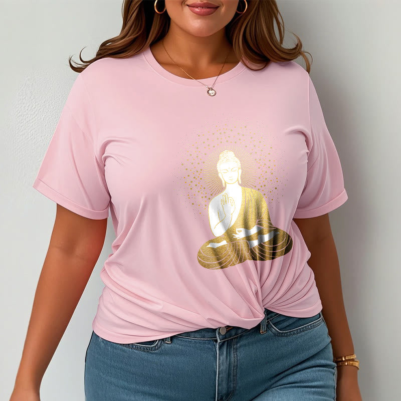 Buddha Stones、黄金の瞑想、黄金のオーラを持つ仏陀のTシャツ - image 13