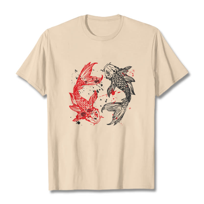 Buddha Stones赤黒鯉Tシャツ - ビスク - 2XL - image 9