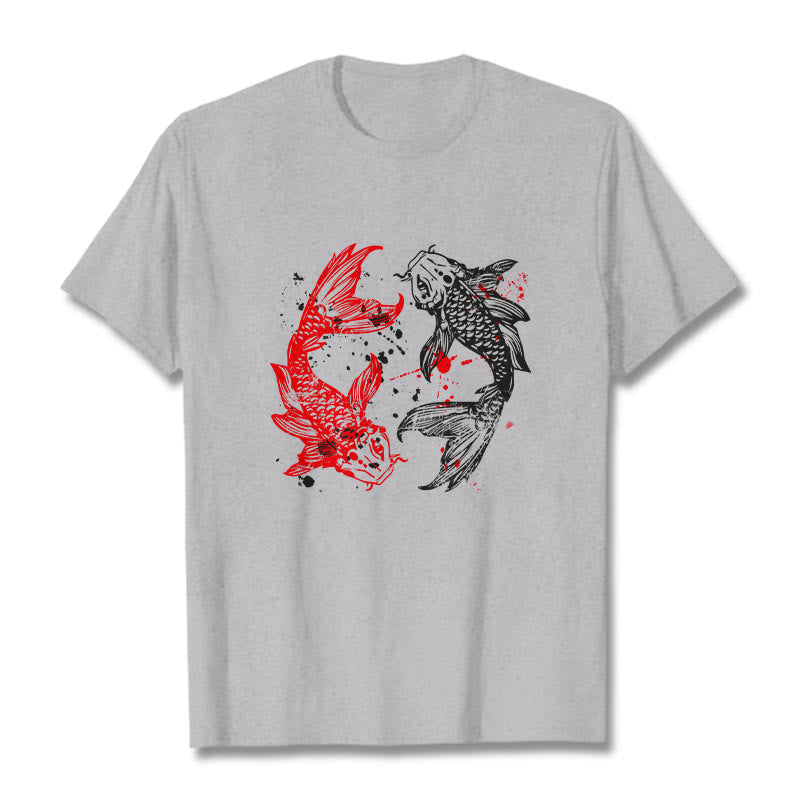 Buddha Stones赤黒鯉Tシャツ - ライトグレー - 2XL - image 19