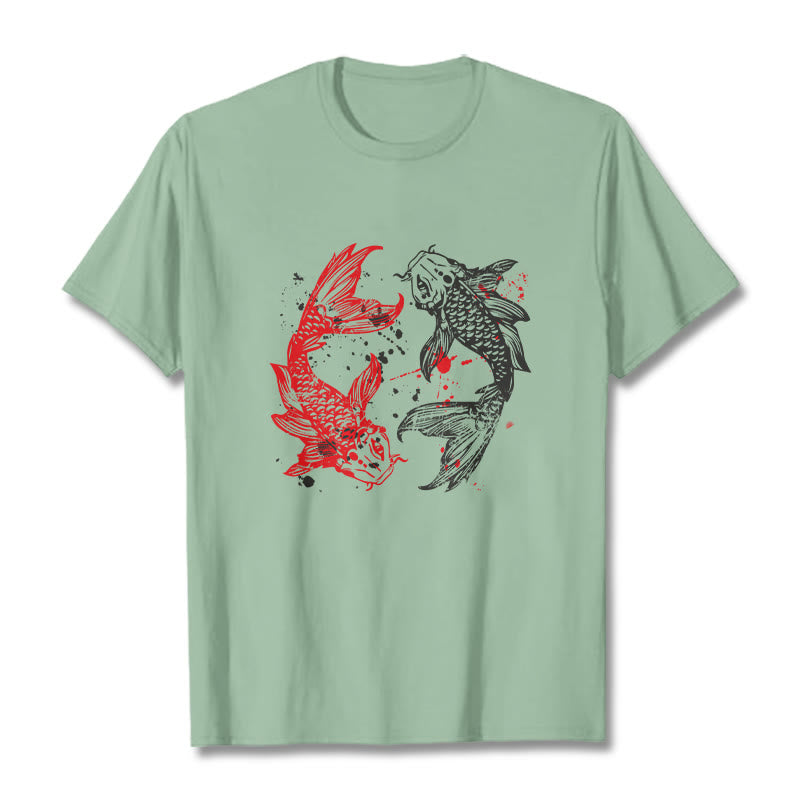 Buddha Stones赤黒鯉Tシャツ - ペールグリーン - 2XL - image 15