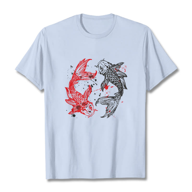 Buddha Stones赤黒鯉Tシャツ - ライトシアン - 2XL - image 19
