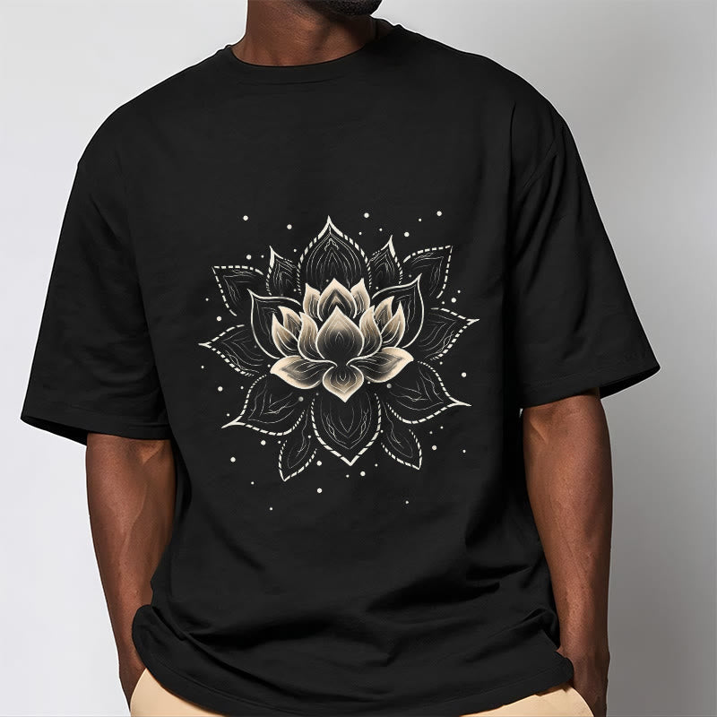 Buddha Stonesの黄金蓮の花のデザインTシャツ - image 1