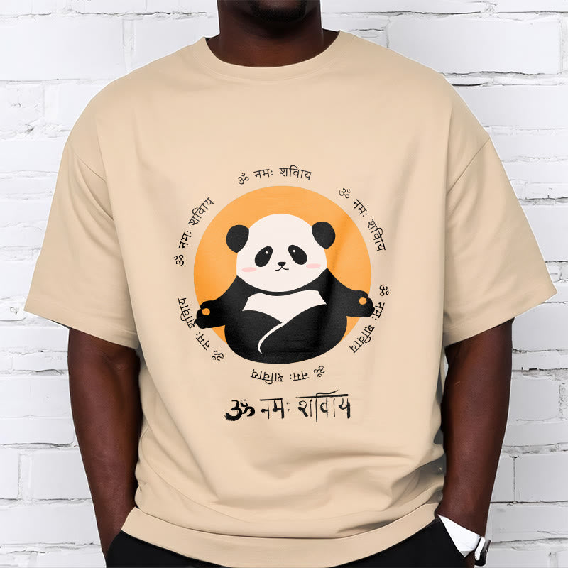 Buddha Stonesパンダ サンスクリット ナマ シヴァヤ Tシャツ Tシャツ - image 9