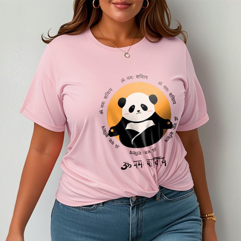Buddha Stonesパンダ サンスクリット ナマ シヴァヤ Tシャツ Tシャツ - image 14
