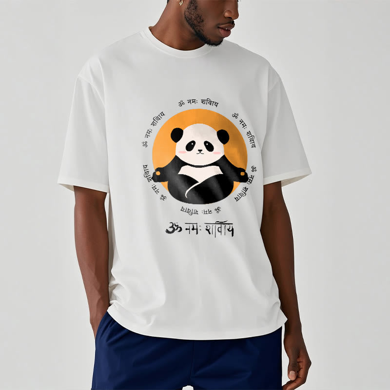 Buddha Stonesパンダ サンスクリット ナマ シヴァヤ Tシャツ Tシャツ - image 2