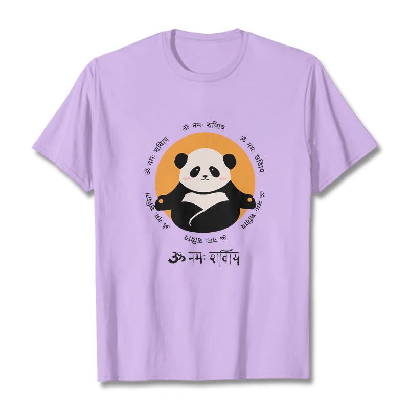 Buddha Stonesパンダ サンスクリット ナマ シヴァヤ Tシャツ Tシャツ - 梅 - 2XL - image 16