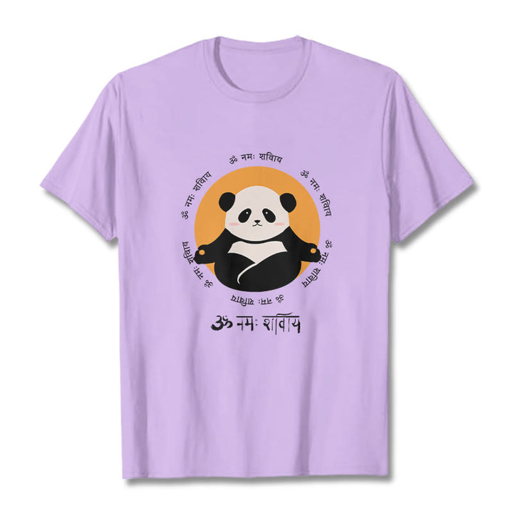 Buddha Stonesパンダ サンスクリット ナマ シヴァヤ Tシャツ Tシャツ - 梅 - 2XL - image 16