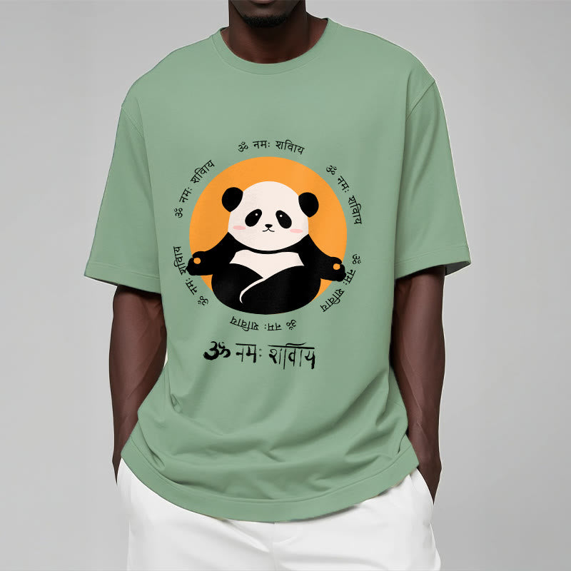 Buddha Stonesパンダ サンスクリット ナマ シヴァヤ Tシャツ Tシャツ - image 15