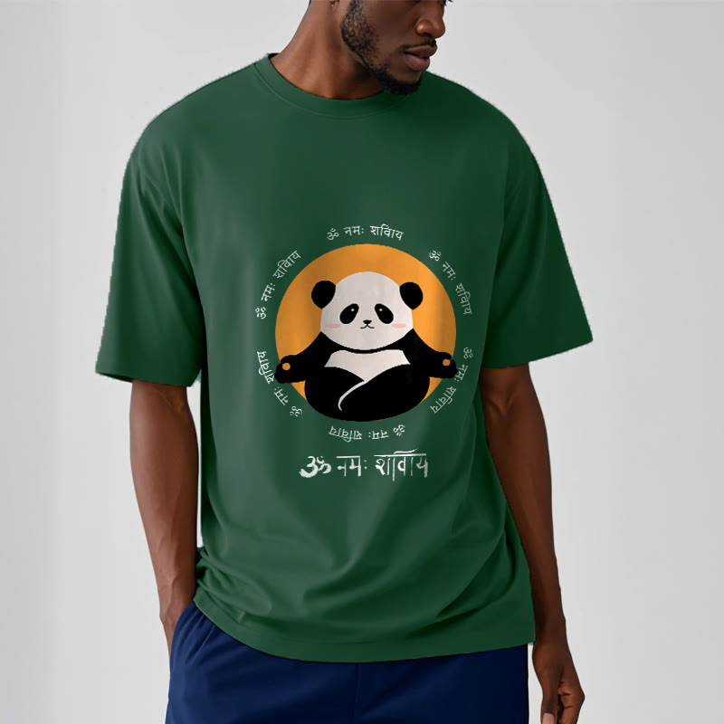 Buddha Stonesパンダ サンスクリット ナマ シヴァヤ Tシャツ Tシャツ - image 11