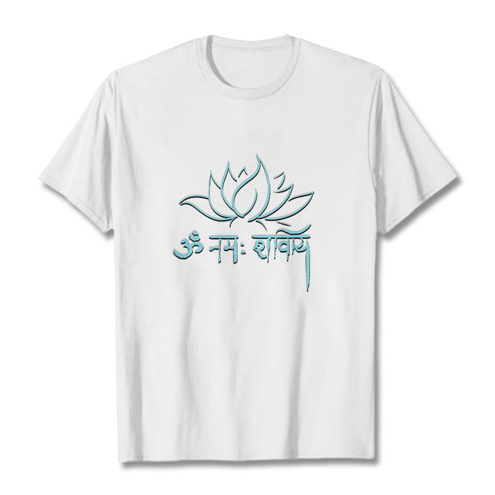 Buddha Stonesロータス サンスクリット ナマ シヴァヤ Tシャツ Tシャツ - 白 - 2XL - image 3