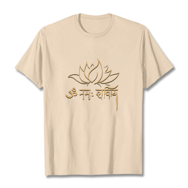 Buddha Stonesロータス サンスクリット ナマ シヴァヤ Tシャツ Tシャツ - ビスク - 2XL - image 10