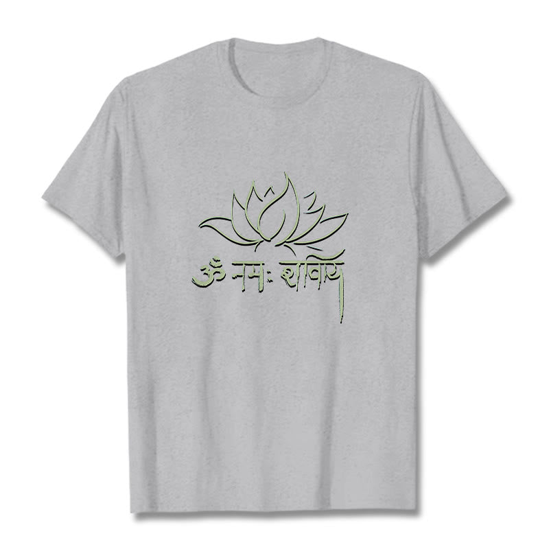 Buddha Stonesロータス サンスクリット ナマ シヴァヤ Tシャツ Tシャツ - ライトグレー - 2XL - image 20