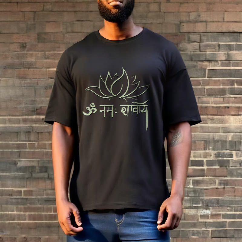 Buddha Stonesロータス サンスクリット ナマ シヴァヤ Tシャツ Tシャツ - image 8