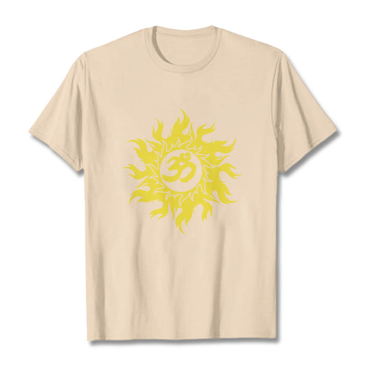 Buddha Stones OM マントラ サンスクリット ゴールド サン T シャツ T シャツ - ビスク - 2XL - image 9