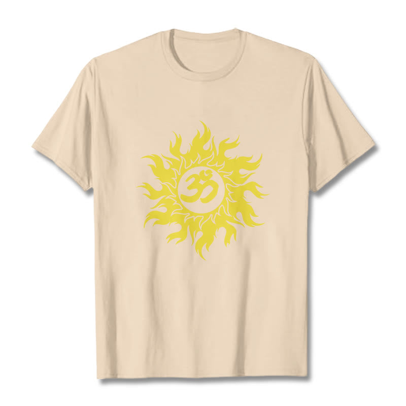 Buddha Stones OM マントラ サンスクリット ゴールド サン T シャツ T シャツ - ビスク - 2XL - image 8