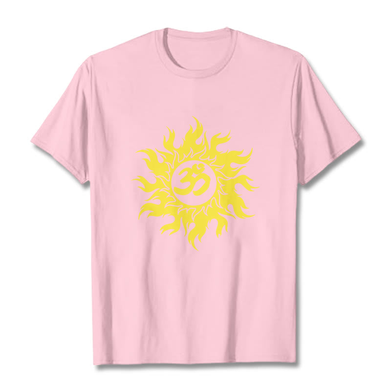 Buddha Stones OM マントラ サンスクリット ゴールド サン T シャツ T シャツ - ライトピンク - 2XL - image 12