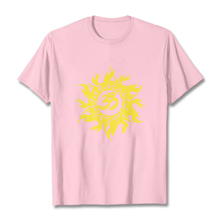 Buddha Stones OM マントラ サンスクリット ゴールド サン T シャツ T シャツ - ライトピンク - 2XL - image 12