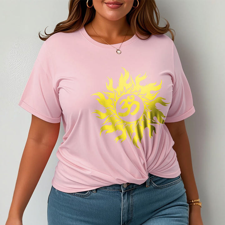 Buddha Stones OM マントラ サンスクリット ゴールド サン T シャツ T シャツ - image 14
