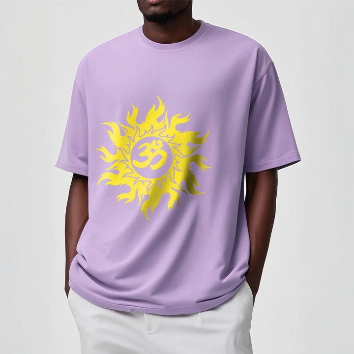 Buddha Stones OM マントラ サンスクリット ゴールド サン T シャツ T シャツ - image 18