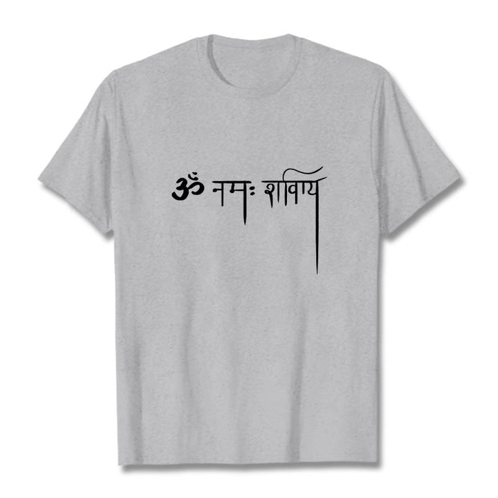 Buddha Stonesサンスクリット ナマ シヴァヤ Tシャツ Tシャツ - ライトグレー - 2XL - image 19