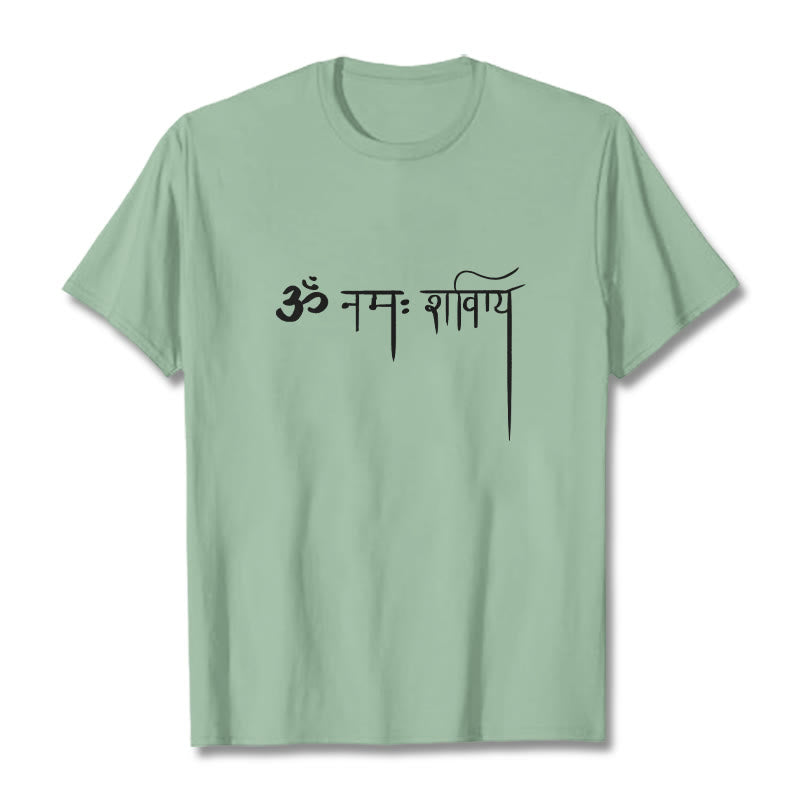Buddha Stonesサンスクリット ナマ シヴァヤ Tシャツ Tシャツ - 淡い緑色 - 2XL - image 14